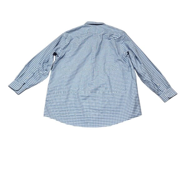 L.L.Bean Mens Blue/White Traditional Fit Button Down‎ Shirt 16.5-32 100% Cotton - Picture 4 of 6